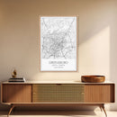 Greensboro Street Map, North Carolina Map, City Map Art, Minimalist Art, Wall Art, Canvas Print, Travel Wall Art, Gift For Travelers
