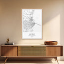 Mobile Street Map, Alabama Map, City Map Art, Modern Art, Wall Art, Canvas Print, Farmhouse Bedroom Art, Mother In Law Gift, Travel Art