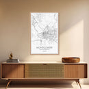 Montgomery Street Map, Alabama Map, City Map Art, Modern Art, Wall Art, Canvas Print, Bedroom Print, Family Gift, Travel Wall Décor