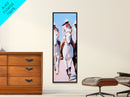 Western Cowgirls Painting Canvas Print, Black Cowgirl Painting, Horse Wall Art, Coastal Cowgirl Wall Art, Farmhouse Art, Rustic Decor, Tall Skinny Art, Vertical Wall Art, Moody Art, Living Room Art, Gift Idea, Modern Wall Decor