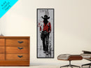 Gunslinger Cowboy Art, Framed Canvas Print, cowgirl painting, rustic wall art, moody art, gift idea, southwest wall art, vintage art