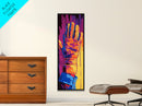 Vibrant Pop Art Hand Framed Canvas Print graffiti wall art colorful geometric painting bold decor gift idea living room art