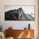 Dramatic Mountain Ridge, smoky mountain art, landscape painting, moody art, wabi sabi art, vertical wall art, minimalist art, canvas print