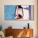 Lantern Painting, Rustic Decor, Farmhouse Art, Wabi Sabi Art, Southwest Wall Art, Moody Art, Light Pink Wall Art, Framed Canvas Print, Minimalist Art