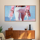Pink Cowgirl, Western Art, Black Cowgirl Painting, Coastal Cowgirl Wall Art, Light Pink Wall Art, Canvas Print, Rustic Decor