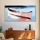 Canoe Lake, nautical wall art, rustic decor, lake Tahoe art, coastal landscape art, panoramic painting, canvas print