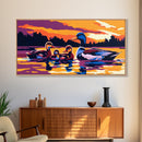 Mallard Ducks, bird art, waterfowl painting, coastal wall art, nature painting, marsh painting, original painting, canvas print