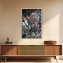 Desert cactus, southwest wall art, Joshua tree art, framed canvas print, botanical prints, rustic boho decor, floral desert painting