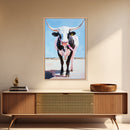 Longhorn Cow, Western Wall Art, Rustic Decor, Canvas Print, Southwest Wall Art, Farmhouse Art, Gift Idea, Living Room Art, Boho Art