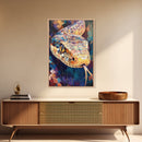 Moody Snake Art, Abstract Wildlife Painting, Colorful Serpent, Southwest Decor, Rustic Art, Framed Canvas Print, Unique Gift