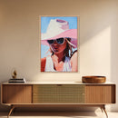 Coastal Cowgirl Painting, Black Cowgirl Art, Western Fashion Art, Moody Art, Southwest Wall Art, Canvas Print, Rustic Decor, Boho Art