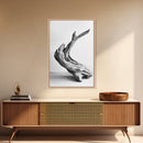 Driftwood Sculpture, wabi sabi art, rustic decor, minimalist art, botanical prints, farmhouse art, framed canvas print, living room art