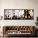 Western Boots, black cowgirl painting, rustic decor, farmhouse art, extra wide art, chicano art, Canvas Print, unique gift idea
