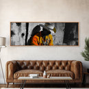 Lone Cowboy, Western Art, Moody Art, Ranch Life Wall Art, Rustic Decor, Farmhouse Art, Horizontal Wall Art, Canvas Print