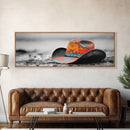 Western Hat, Cowboy Art, Ranch Life Wall Art, Rustic Decor, Moody Art, Extra Wide Art, Horizontal Wall Art, Framed Canvas Print