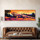Geometric Wall Art, Framed Canvas Print, Southwest Wall Art, Chicano Art, Extra Wide Art, Rustic Wall Art, Moody Art, Above Couch Art