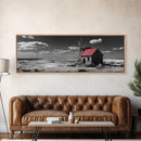 Windmill, Rustic Art, Southwest Wall Art, Farmhouse Art, Extra Wide Art, Wabi Sabi Art, Framed Canvas Print, Minimalist Art