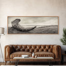 Driftwood Sculpture, Wabi Sabi Art, Canvas Print, Coastal Decor, Rustic Wall Art, Nature Photography, Extra Wide Art, Living Room Art