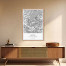 Seoul Street Map, South Korea Map, Asia City Map Print, Minimalist Art, Wall Art, Canvas Print, Travel Gift For Women, Travel Wall Décor