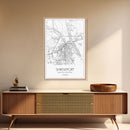 Shreveport Street Map, Louisiana Map, City Map Print, Minimalist Art, Wall Art, Canvas Print, Wall Decoration, Aviation Gift, Travel Décor