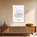 Sioux Falls Street Map, South Dakota Map, City Map Print, Minimalist Art, Wall Art, Canvas Print, Dorm Room Décor, Gifts For Her