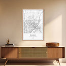 Toledo Street Map, Ohio Map, City Map Print, Modern Wall Art, Wall Art, Canvas Print, Friendship Gift, Wall Decoration, Travel Wall Art