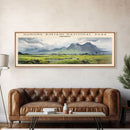 Gunung Rinjani National Park COUNTRY | Framed Travel Poster Canvas Print | Trendy Wall Art | Watercolor Painting | Living Room Art | Unique Art