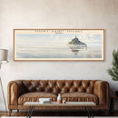 Mont Saint Michel COUNTRY | Framed Travel Poster Canvas Print | Trendy Wall Art | Watercolor Painting | Living Room Art | Unique Art