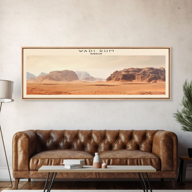 Wadi Rum Framed Canvas Print Travel Poster | Wall Art | Home Decor | Gift For Travel Lover | Wall Hanging | Original Art