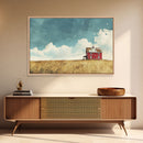 Scenic Landscape Painting Print Of An Abandoned Farm, Original Painting, Art Print, Wood Frame Wall Art, Rustic Decor, Farmhouse Art