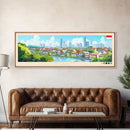 Bekasi, Indonesia Travel Poster Panoramic Canvas Print, Bekasi, Indonesia Painting, Indonesia Art, Bekasi Travel Art, Guest Room Painting