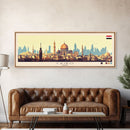 Cairo, Egypt Panoramic Travel Poster Canvas Print, Cairo, Egypt Painting, Egypt Art, Cairo Panoramic Travel Art, Travel Painting