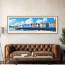 Galway, Ireland Panoramic Travel Poster Canvas Print, Galway, Ireland Painting, Ireland Art, Galway Travel Art, Living Room Painting