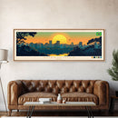 Guarulhos, Brazil Panoramic Travel Poster Canvas Print, Guarulhos, Brazil Painting, Brazil Art, Guarulhos Travel Art, Living Room Painting