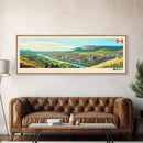 Lethbridge, Canada Panoramic Travel Poster Canvas Print, Lethbridge, Canada Painting, Canada Art, Lethbridge Travel Art, Living Room Painting