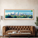 Lusaka, Zambia Travel Poster Panoramic Canvas Print, Lusaka, Zambia Painting, Zambia Art, Lusaka Travel Art, Guest Room Painting