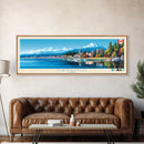 Nanaimo, Canada Panoramic Travel Poster Canvas Print, Nanaimo, Canada Painting, Canada Art, Nanaimo Travel Art, Guest Room Painting