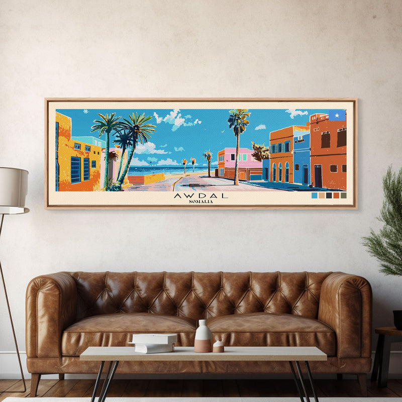 Awdal, Somalia Panoramic Canvas Print, Awdal, Somalia Painting, Somalia Art, Awdal Travel Poster, Travel Art, Housewarming Gift