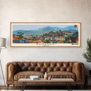 Bamenda, Cameroon Panoramic Canvas Print, Bamenda, Cameroon Painting, Cameroon Art, Bamenda Travel Poster, Travel Art, Vacation Gift