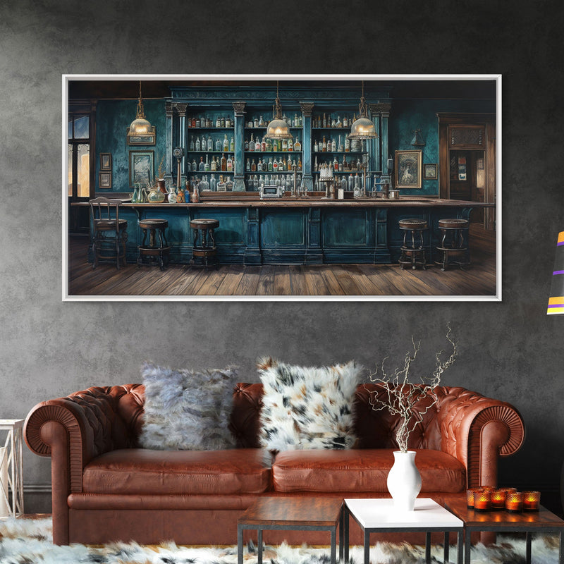 Bar Decor, Prohibition Wall Art, Saloon Wall Art, Canvas Print, Wall Hanging, Panoramic Art, Farmhouse Wall Decor, Kitchen Print, Gift Ideas