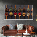 Kitchen wall decor, Herbs and spices, Framed canvas print, Dining room wall art, Modern kitchen decor, Spices, Large canvas art