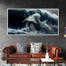Poseidon god Framed canvas, Greek ancient decor, Mythology art, Ancient Rome print Ocean art, Neptune wall art Gamer Gift