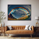Fish-Eye Rainbow, Yellowstone, Framed Canvas Print, beautiful rainbow nature art