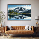 Pine Tree Forest, Winter Art, Framed Canvas Print, framed wall art, living room above sofa art