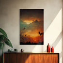 Los Angeles, California at sunset, canvas print, ready to hang wall art