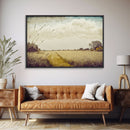 Muted Vintage Landscape Wall Art Canvas Print, Nature Framed Large Gallery Art, Minimalist Art Ready to Hang, With Hanging Kit, Subdued Art
