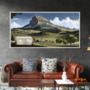 Uncompahgre Peak, Travel Poster Wall Art, Framed Canvas Print, American Mountains, Mountain Landscape Painting, Mountains of Colorado