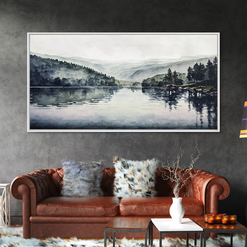 Blue Lake Art | Framed Canvas Print | Blue Lake Painting | Oregon Lake House Decor | Guest Room Landscape Painting | Sparks Lake Painting