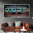 Urban Decay Wall Art - Graffiti Covered Subway Train - 1970s NYC Art - Framed Canvas Print - Original Art - Dystopian Urban Decay