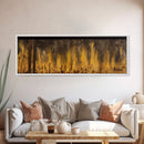 Forest On Fire, Yellow Flames Wall Decor, Extra Large Wall Art, Wall Decor, Framed Canvas Print, Panoramic, Wall Art, Canvas Print